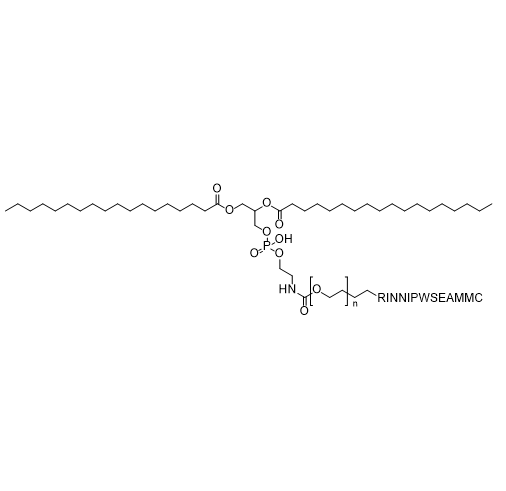 DSPE-PEG-RINNIPWSEAMMC,二硬脂酰基磷脂酰乙醇胺-聚乙二醇-RINNIPWSEAMMC多肽