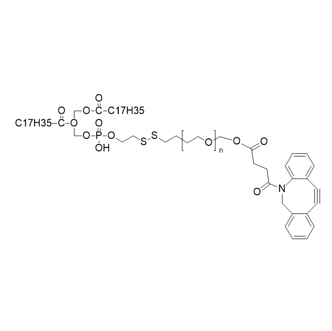 DSPE-SS-PEG-DBCO,二硬脂酰基磷脂酰乙醇胺-双硫键-聚乙二醇-二苯并环辛炔