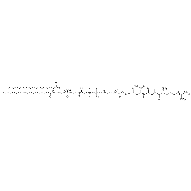 DSPE-PEG-SS-RGD,二硬脂酰磷脂酰乙醇胺-聚乙二醇-二硫键-环肽RGD