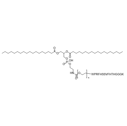 DSPE-PEG-WPRFHSSVFHTHGGGK,二硬脂酰磷脂酰乙醇胺-聚乙二醇-WPRFHSSVFHTHGGGK肽