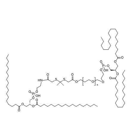 DSPE-TK-PEG-DSPE,1,2-二硬脂酰-sn-甘油-3-磷酸乙醇胺-酮缩硫醇-聚乙二醇-二硬脂酰基磷脂酰乙醇胺