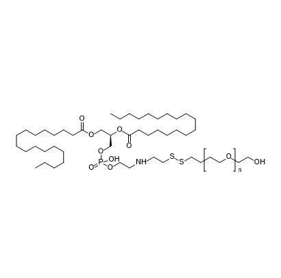 DSPE-SS-PEG-PEP-FITC,二硬脂酰基磷脂酰乙醇胺-双硫键-聚乙二醇-多肽-异硫氰酸荧光素