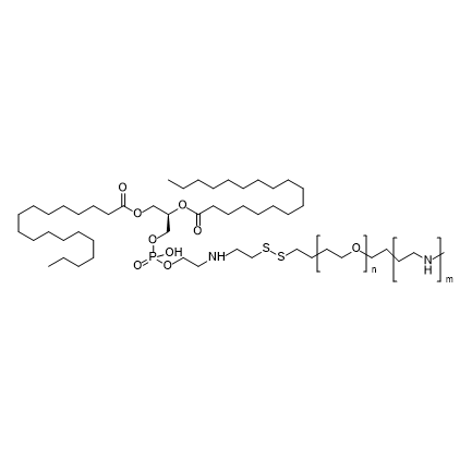 DSPE-SS-PEG-PEI,二硬脂酰基磷脂酰乙醇胺-双硫键-聚乙二醇-聚乙烯亚胺