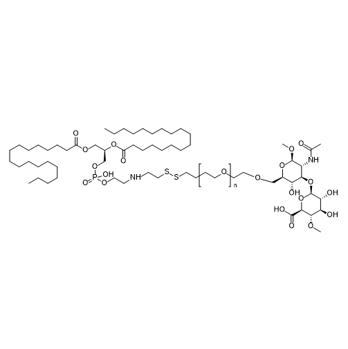 DSPE-SS-PEG-HA,二硬脂酰基磷脂酰乙醇胺-二硫键-聚乙二醇-透明质酸