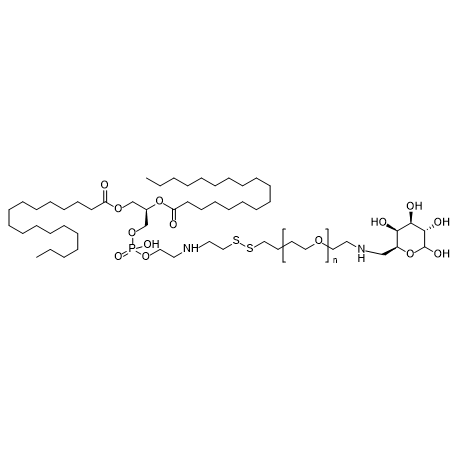 DSPE-SS-PEG-galactose,二硬脂酰基磷脂酰乙醇胺-双硫键-聚乙二醇-半乳糖