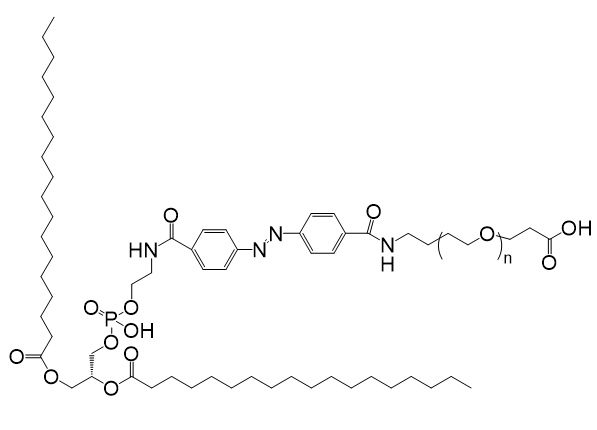 DSPE-AZO-PEG-COOH,二硬脂酰基磷脂酰乙醇胺-偶氮苯-聚乙二醇-羧基