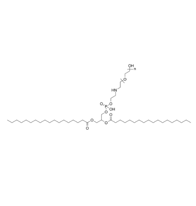 DSPE-PEG2K-Gly-Phe-Hyp-Gly-Glu-Arg (GFOGER)的结构式