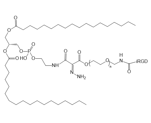 DSPE-hyd-PEG-iRGD,二硬脂酰基磷脂酰乙醇胺-腙键-聚乙二醇-整合素靶向穿膜肽