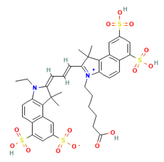 Cy3.5-NH₂菁类染料Cy3.5 -氨基的结构组成  