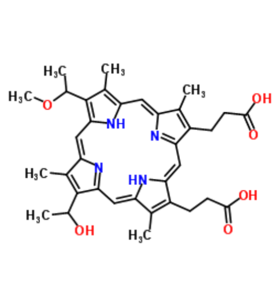 血卟啉单甲醚-聚乙二醇2000中Hemin 的结构特点