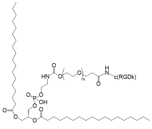 DSPE-PEG-c(RGDk),二硬脂酰基磷脂酰乙醇胺-聚乙二醇- c (RGDk)肽