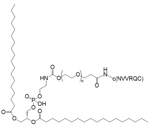 DSPE-PEG-c(NVVRQC),二硬脂酰基磷脂酰乙醇胺-聚乙二醇-c(NVVRQC)肽