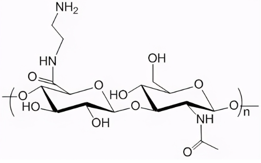 Chitosan--PEG-HA水凝胶的结构式分析