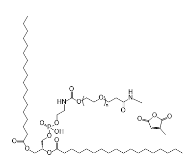 DSPE-PEG-citraconic anhydride,二硬脂酰基磷脂酰乙醇胺-聚乙二醇-柠康酸酐