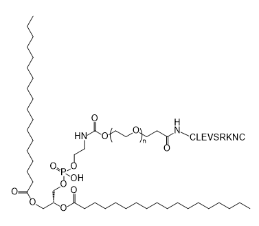 DSPE-PEG-CLEVSRKNC,二硬脂酰基磷脂酰乙醇胺-聚乙二醇-靶向肽 CLEVSRKNC