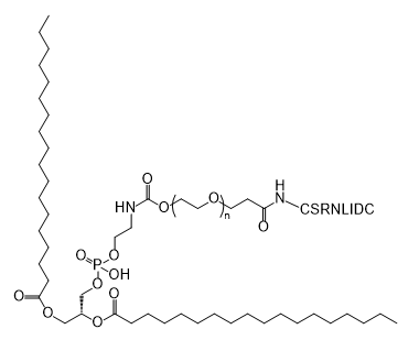 DSPE-PEG-CSRNLIDC,二硬脂酰基磷脂酰乙醇胺-聚乙二醇-CSRNLIDC 肽