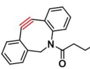 二苯并环辛炔-聚乙二醇1000-己二胺-花青素CY5的结构式分析