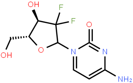 Gemcitabine-CY5.5 菁染料CY5.5标记双氟脱氧胞苷的结构式分析