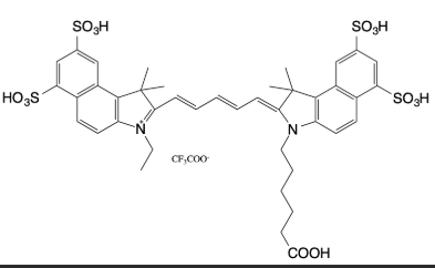 Sulfo-Cy5.5 Mal 水溶性Cy5.5-mal的结构式分析