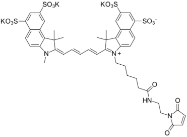 Sulfo-Cy5.5 Mal 水溶近红外染料Cy5.5-MAL的物理性质和应用
