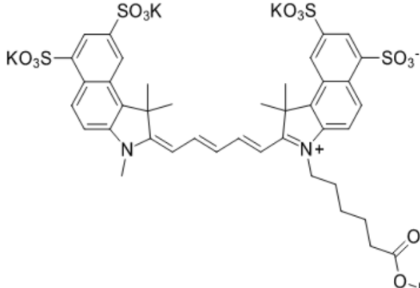 Sulfo-Cy5.5 NH2 磺化菁染料5.5氨基衍生物的性质特点