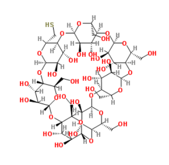Mercapto-β-cyclodextrin 巯基化β-环糊精的结构式分析