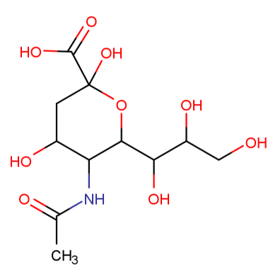 5-Amino sialic acid-6-azidohexyl glycoside的结构式分析