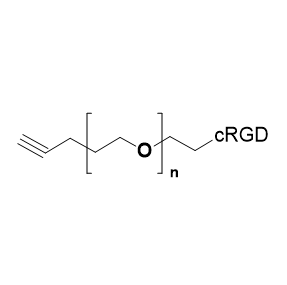 Alkyne-PEG-cRGD结构式