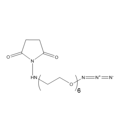 N3-PEG6-NHS结构式