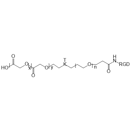 PLGA-TK-PEG-RGD,聚乳酸羟基乙酸共聚物-酮缩硫醇键-聚乙二醇-RGD肽