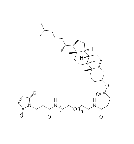 cholesterol-PEG-MAL结构式