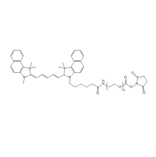 Cy5.5-PEG-SC,菁染料CY5.5-聚乙二醇-琥珀酰亚胺碳酸酯