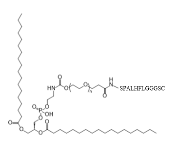 SPALHFLGGGSC-PEG-DSPE,SPALHFLGGGSC肽-聚乙二醇-二硬脂酰基磷脂酰乙醇胺​