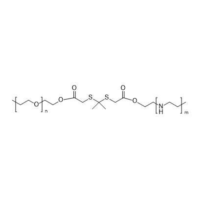 聚合物PEG-TK-PEI的化学组成与结构  