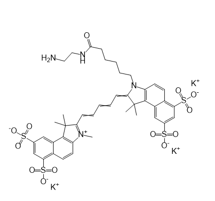 SulfoCy5.5-NH2,磺化菁染料Cy5.5-氨基​