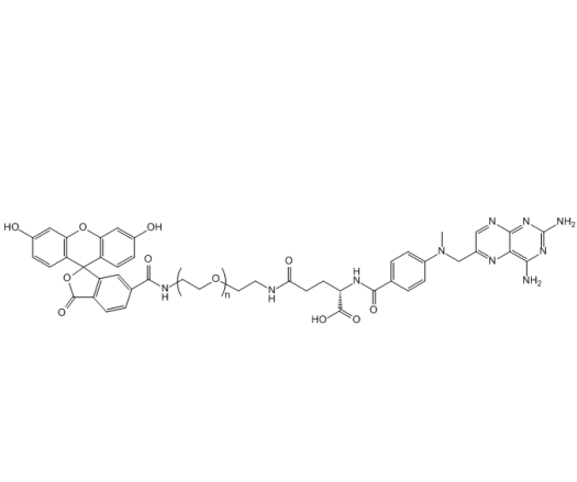 FITC-PEG-MTX,异硫氰酸荧光素-聚乙二醇-甲氨蝶呤​