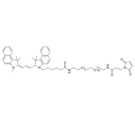 Cy3.5-PEG-Mal,花菁染料 Cy3.5-聚乙二醇-马来酰亚胺​