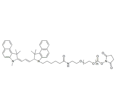 Cy3.5-PEG-SC,花菁染料 Cy3.5-聚乙二醇-琥珀酰亚胺碳酸酯​